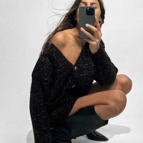 NWT ZARA POCKET KNIT CARDIGAN S, M 4331 - Picture 4 of 8